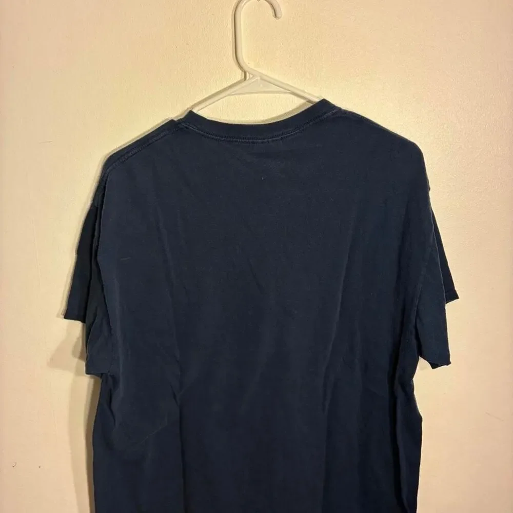 Ncaa Men's Navy and Blue T-shirt